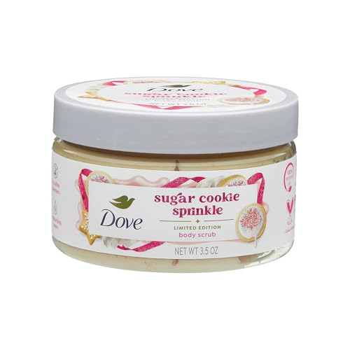 Dove Sugar Cookie Sprinkle Body Scrub Exfoliating Body Polish 3.5 oz PETA Approved Vegan Moisturizing Skin Exfoliator