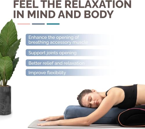 Image of Yes4All Triple-Layer Sponge Yoga Bolster Pillow for Restorative Yoga & Meditation - Versatile Yoga Support Pillow, Balance & Poses Modification