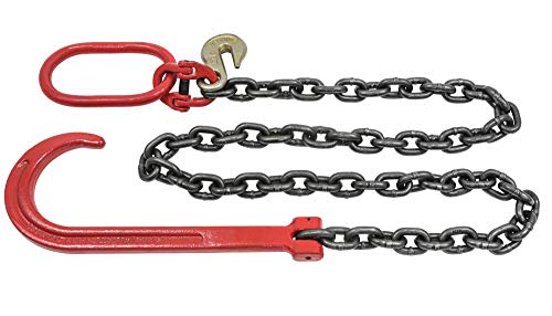 Mytee Products Tow Recovery w  G80-3 8 x 6  Chain 7100 Lbs, 15  J-Hook & Eye Cradle Grab Hook