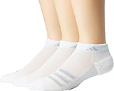 adidas Men's Superlite Stripe Low Cut Socks (3-Pair), White/Clear Grey/Clear Onix, Large
