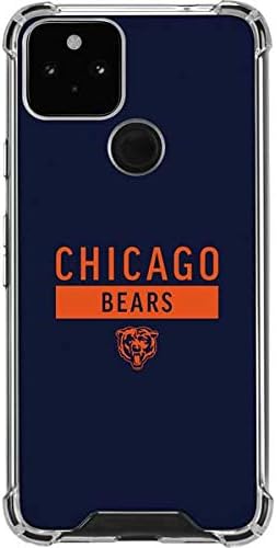 Skinit Clear Phone Case Compatible with Google Pixel 5 - Officially Licensed NFL Chicago Bears Blue Performance Series Design