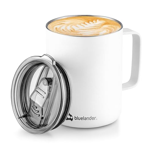 El Mejor Listado de Tazas térmicas los más recomendados. 41 Bluelander Termo Taza para Café o Agua, Acero Inoxidable de Alta Calidad, Capacidad de 350 ml, Termo Para Café Taza Térmica de Doble Pared Aislado al Vacío, Con Tapa de Sellado...