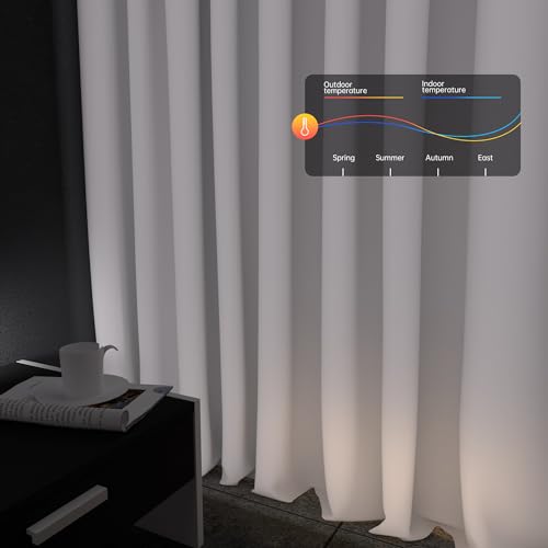 Image of hoeflife Room Divider Curtains, Blackout Ceiling Track Curtains with Hook Sound Proof Floor Curtains Perfect for Ceiling Mount Curtain Tracks Wall Divider for Room Separation