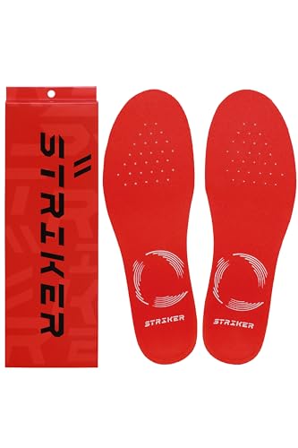 BMZ サッカー用機能性インソール ストライカーレボーテ レッド L (26.5-27.5) 足指が使え、踏み出しが早くなる