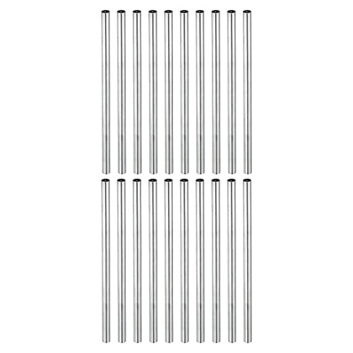 sourcing map Round Coupling Nut, M4x0.7mm Female Thread 100mm Threaded Round Sleeve Connector Rod Bar Stud Tube Nut Hardware Fastener, Silver Pack of 20