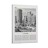 Calgary Druck Schwarz und Weiß Downtown, Calgary 