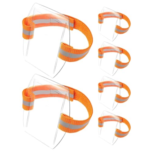 Mobestech porta brazalete para identificación ajustable de 6 piezas con correa elástica naranja