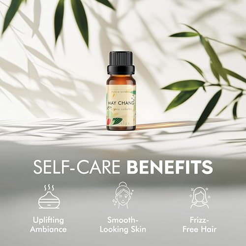 Image of Esslux May Chang Essential Oil | 100% Pure Litsea Cubeba Oil for Calm & Oil-Free Skin | Therapeutic Grade for Aromatherapy, Oily Skin & Clearing Congestion | Ideal for Diffusing or Topical Use, 10 ML