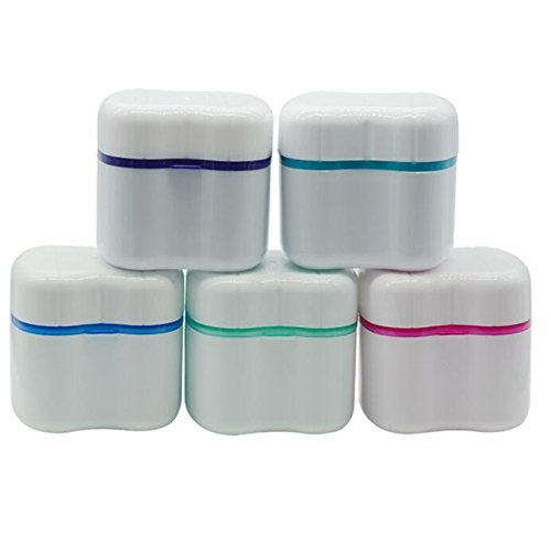 Kelaina 1 boîte à dentier durable avec panier de rinçage