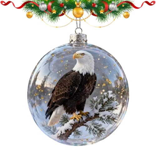Avian Accent - See Through Frosty Charm, Yuletide Conifer Trimming, Delicate Glass Substitute, Hanging Window Décor, Festive Season Accessory, Perfect For Retail Shop Door Fitting.