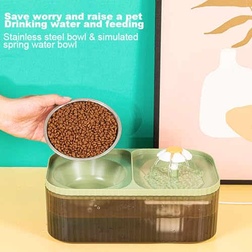 Fuente de agua y comedero 2 en 1 para gatos 3L miniatura 2