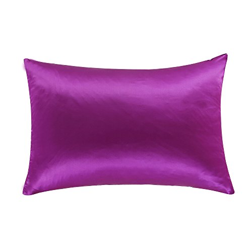 OOSILK 100% Mulberry Silk Pillowcase for Hair Queen 20in x 30in, Violet,Gift Wrap, 1pc