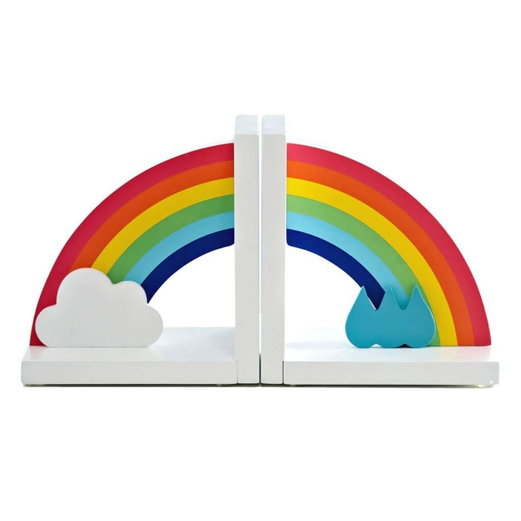 Sujetalibros arcoiris para decorar el estudio y mantener el orden en la oficina