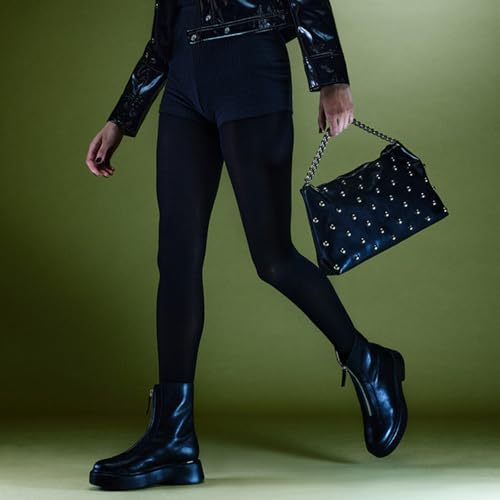 Black Platform Ankle Boots for Women Chelsea Block Heel Booties with Zipper Comfortable Casual Dess Short Round Toe Combat Boots Winter Snow Leather Mini Boots3