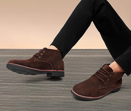 Image of ARAMISH Men's Suede Leather Lace Up Formal Ankle Chukka Boots