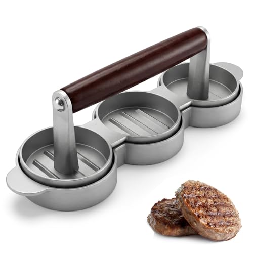 Kkwooidm Sausage Patty Maker Can Make 3 Meat Patties At A Time Mini Burger Press Sausage Patty Press Sausage Press Hamburger Patties Sausage Mold Burger Patties Slider Press for Slider Burger Press