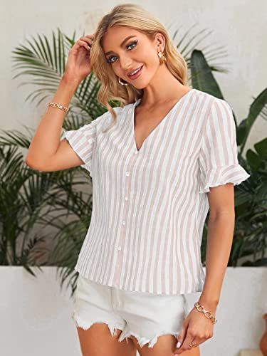 Image of OM SAI LATEST CREATION Women's Crepe Knit Blouse Ballon Butter Fly Sleeve Lace Tops Casual Loose Top
