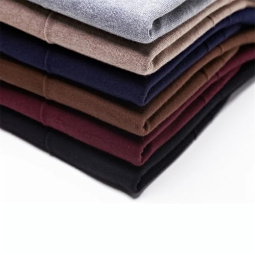 Knit Pullover Crew Neck Sweater Autum Winter Solid Color Simple Casual Men Jumper3