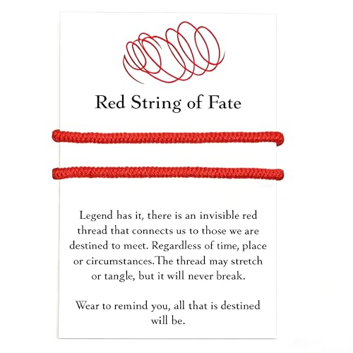 Knitted Colors Red String of Fate Bracelets Christmas Handmade Kabbalah Protection Good Luck Bracelets Simple Matching Bracelets for Lover Women Men
