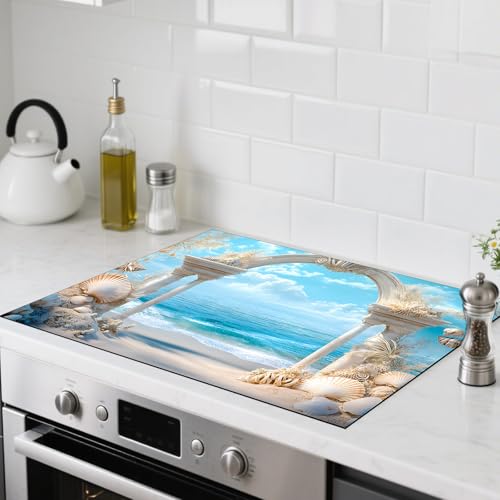 Image of Nuxovilar Stove Top Cover Cooktop Protector 20x28in Polyester Glass