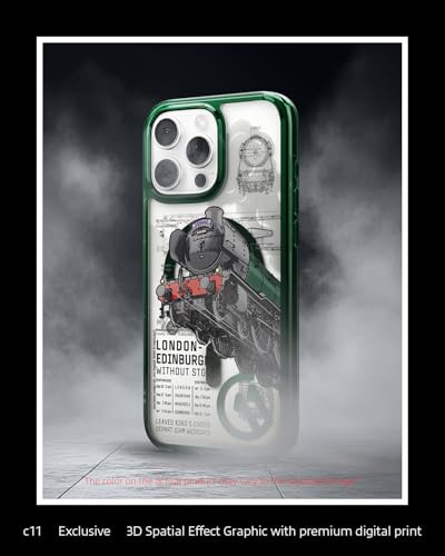 Image of Spigen Ultra Hybrid T MagFit Back Cover Case for iPhone 16 Pro, c11 Collection, MagSafe Compatible, Camera Control Covered, 3D Effect with Hexa-Layer Print - PC+TPU | Scotsman Fir