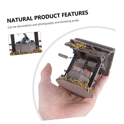 Safigle 1Pc Miniature Well Decor Fairy Bonsai Office Wishing For Water Craft Landscape Outdoor Dollhouse Scene Aquarium Diy Tabletop Mini Garden Micro House Model Home #TOP4