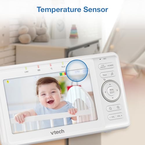 VTech Video Baby Monitor VM5263, 5" HD LCD, Pan-Tilt-Zoom, White - image 7
