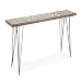 Produktbild Versa Dallas Schmales Möbelstück für den Eingangsbereich oder Flur, Moderner Konsolentisch, Maßnahmen (H x L x B) 80 x 25 x 110 cm, Holz und Metall, Farbe: Weiß und Braun
