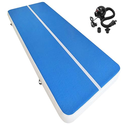 BEILOCKERY Inflatable Air Gymnastics Mat 20ft with Electric Pump 3.94 Inches Thick Training Mats for Home Gym Outdoor