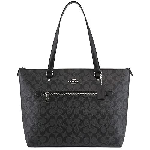 COACH Signature Gallery Tragetasche in Graphit/Schwarz, Graphit/Schwarz