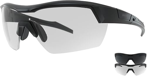Miniatura 4 de STNGR Lo-Drag - Gafas de sol balísticas tácticas para exteriores y tiro con lentes ahumadas y transparentes incluidas