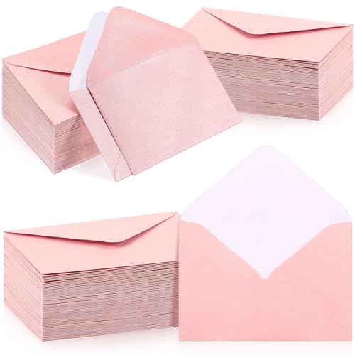 400 Pcs Bulk Gift Card Envelopes Mini Metallic Envelopes Small Business Cards Invitation Card Sleeves Tiny Envelope for Christma