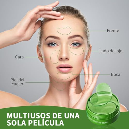 60 Parches Ojos Bolsas y Ojeras,Eye Patches,Hidratante de Larga Duración,Atenuar Las Ojeras y Las Bolsas De Los Ojos y Mejorar Las LíNeas Finas,Aliviar La Fatiga y Reafirmar La Piel - imagen 5