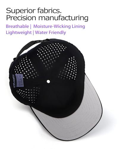 Image of Zylioo XXL Laser Vented Trucker Hat for Big Heads, Flat Bill Cap | Generous 2XL Fit-Airy cutout panels and a straight visor give larger head shapes cooler comfort for sunny rounds.