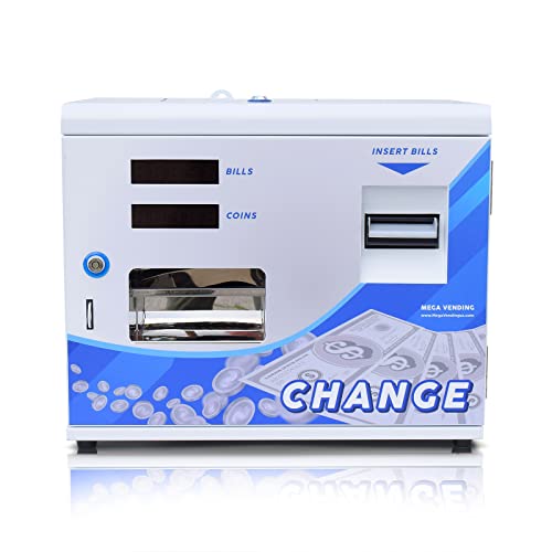 Image of Dollar Bill Changer Machine - Adjustable Coin or Token for Vending Business, Slots, Arcades, Laundry Stores Accepts Various Denominations to Dispense US Quarters /Tokens - Fits 3000 Coins