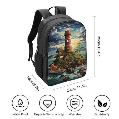 Mochilas escolares de gran capacidad Lighthouse con correa ajustable infantil 2