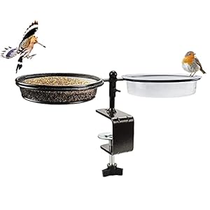 Vogelfutterstation für Vögel, mit Aufsatz und Samen, Abnehmbarer Platz für den Blumentopf für Zwei Verwendungen, bronzefarben Bronze