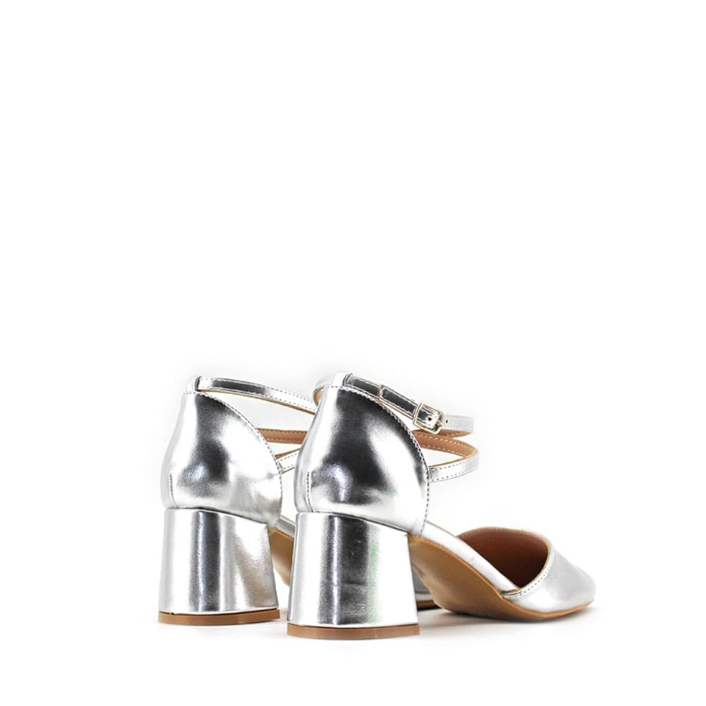 MODELISA - Zapatos De Tacón Bajo Salón Hebilla Pulsera Tobillo Boda Noche Fiesta Novia Mujer