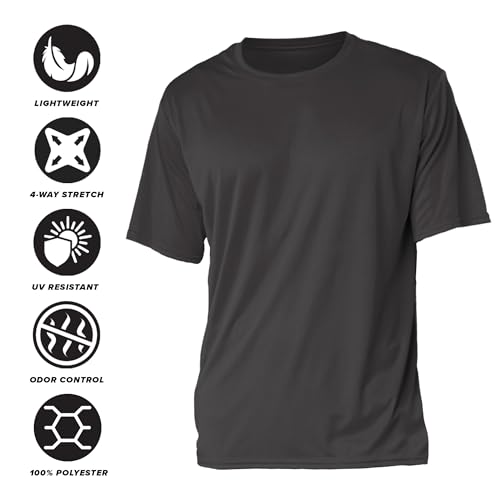 Official NCAA Collegiate Men's Sport Active T-Shirt Primary Logo Charcoal Collection4