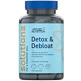 Applied Nutrition - Solutions - Detox & Debloat - Vegan Capsules with Activated Charcoal, Milk Thistle & Dandelion Root Extract – Reduces Bloating & Supports Liver Health (60 Capsules – 30 Servings)