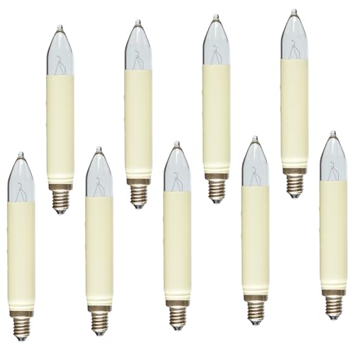 Erzgebirgslicht - AUSWAHL - 9 Stück Schaftkerze 14V 3W E10 für 16-17...