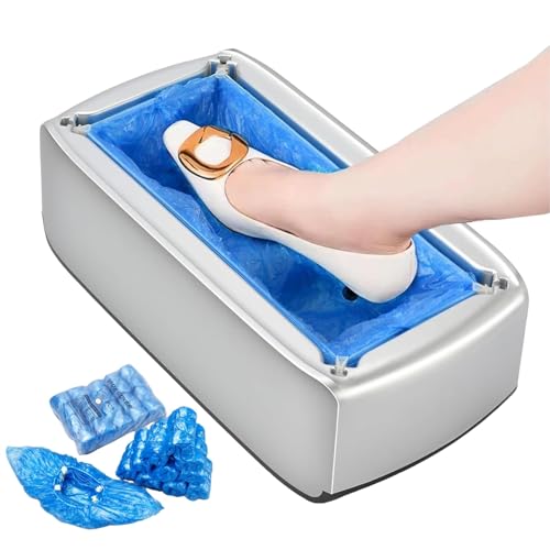 Distributeur Automatique De Couvre-chaussures Avec 100 Couvre-chaussures Jetables Machine De Couvre-chaussures Portable Pour Maison Bureau Supermarché Usine Hôpital (Argent)