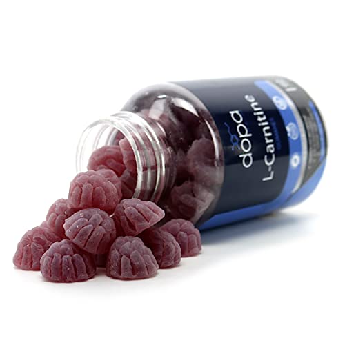 Dopa Nutrition 500Mg L-Carnitine Gummies | L Carnitine Tartrate Pre Workout Supplement For Women And Men | Non-Gmo, Vegan, Gluten-Free | Natural Blueberry Flavored Gummies… (60 Count) #TOP4