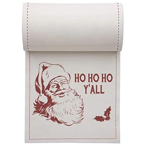Five Star Napkins Holiday Napkins, Beverage Napkin, DInner Napkin, Party Napkins, Small Napkins, Parties, Cocktail, Dessert (Ho Ho Ho Linen Printed Cocktail Napkin 50 Units Per Roll) Cover