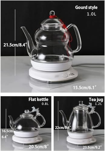 Hervidor eléctrico de vidrio transparente 1L miniatura 2