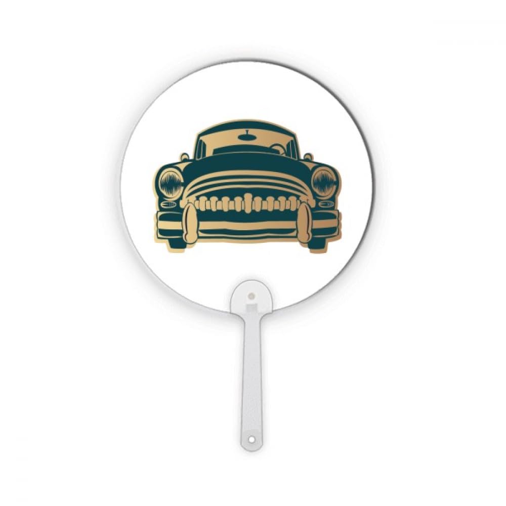 Éventail rond en plastique vert accessoire ventilation manuelle voiture
