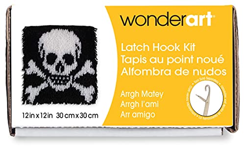 Image of Wonderart Arrgh Matey Latch Hook Kit, 12 inch X 12 inch
