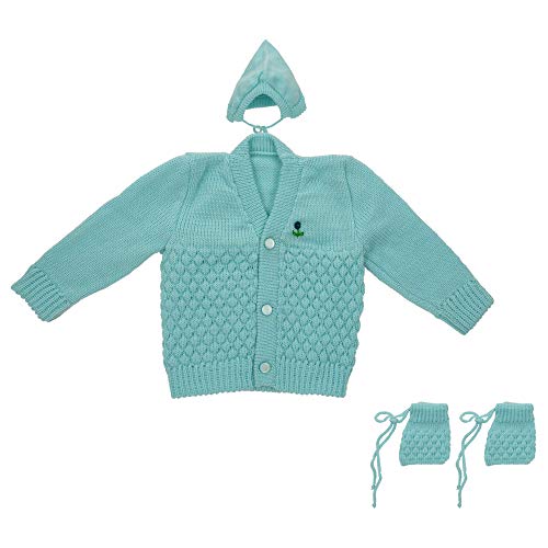 Image of Baby Boys Clothes Set, Woollen Sweater V-Neck (0-3 Months)
