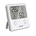 Produktbild Thermometer Hygrometer Innen/Außen Digitales Hydrometer Feuchtigkeit mit Hohen Genauigkeit, Tragbares Temperatur und Luftfeuchtigkeitmessgerät für Babyraum, Wohnzimmer, Raum, Büro Weiß
