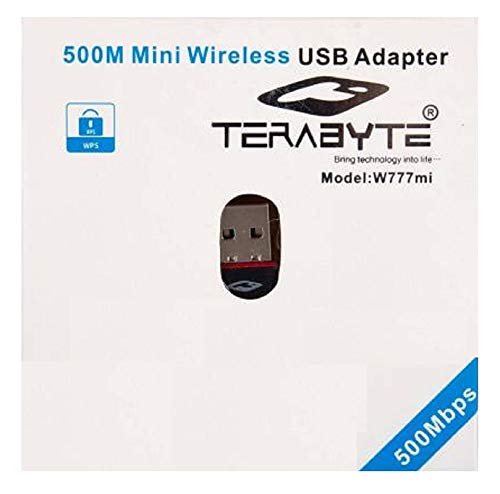 terabyte 500mbps mini wireless dongle network card usb lan wi fi adapter usb dongle wireless receiver network card for pc/laptop (black)